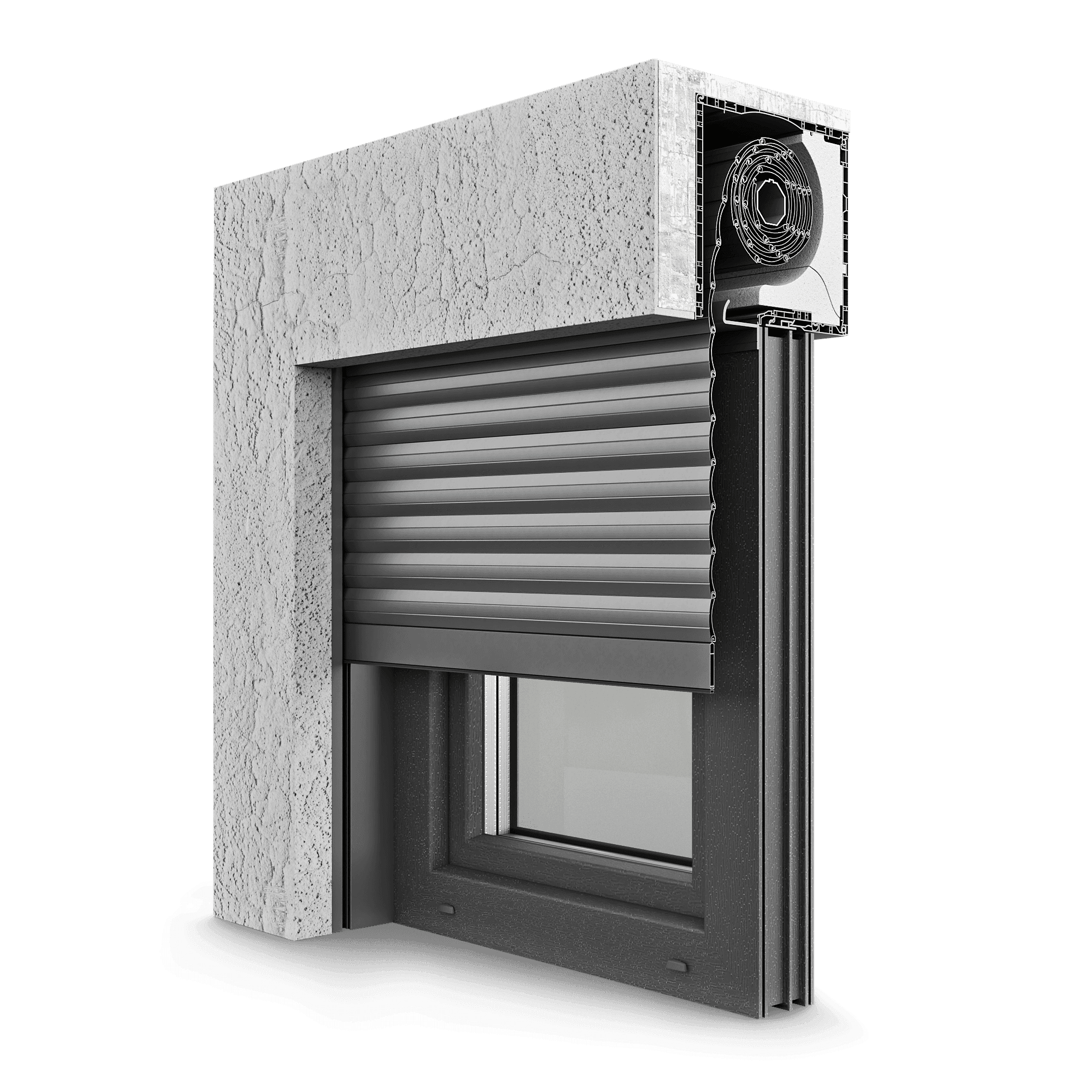 Elite XT Aufsatzrollladen mit Revisionsklappe